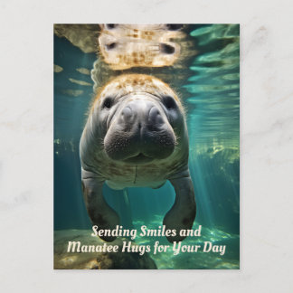 Manatee Marvel: Anpassade Manatee Helg Vykort
