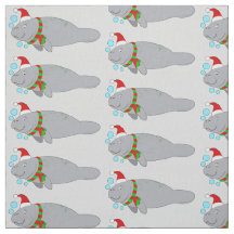 Manatee med Santa Hat och Scarf