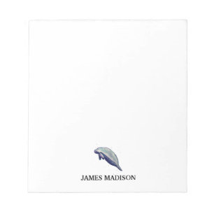 Manatee Monogram Nautical Anteckningsblock