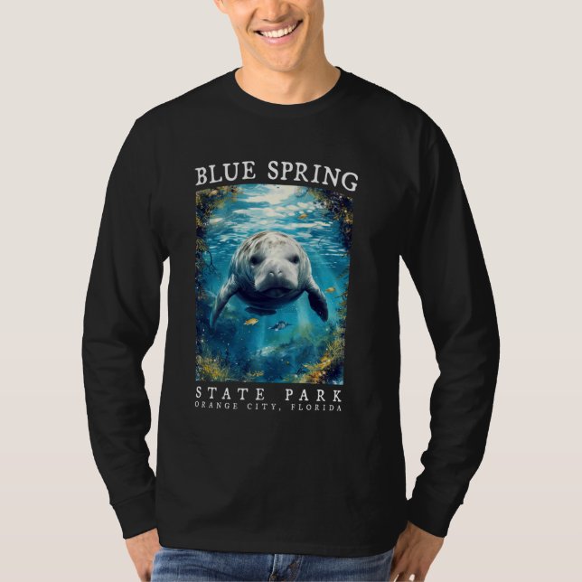 Manatee möter Blue Vår Underwater Haven Flo T Shirt (Framsida)