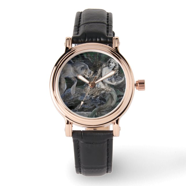 Manatee möter en Sjöjungfru Armbandsur (Framsida)