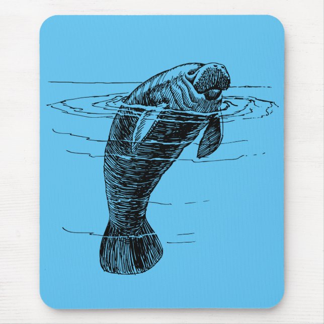 Manatee mousepad musmatta (Framsidan)
