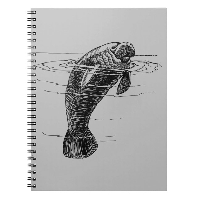 Manatee notebook anteckningsbok (Framsidan)
