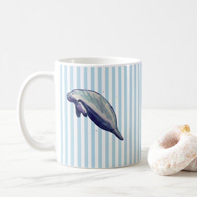 Manatee Painting Rand Florida Vår Kaffemugg (Med munk)