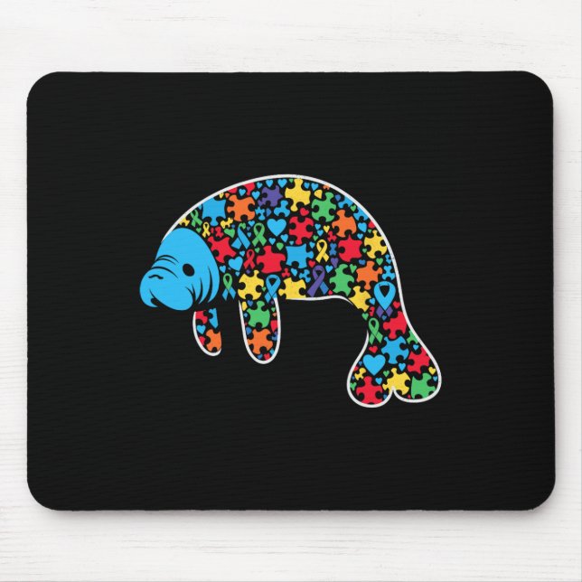 Manatee Puzzle Autism Awareness Autistic Vomens me Musmatta (Framsidan)