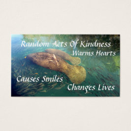 Manatee Random Acts of Kindness Card Visitkort