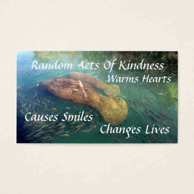 Manatee Random Acts of Kindness Card Visitkort (Framsidan)