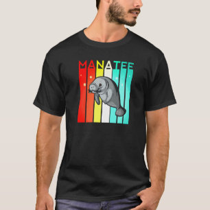 Manatee Retro Vintage Floaty Potatis Ocean Sea Ch T Shirt