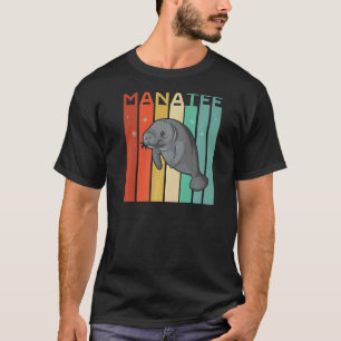 Manatee Retro Vintage Floaty Potatis Ocean Sea Ch T Shirt