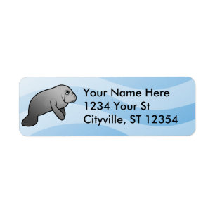 Manatee Returadress Etikett