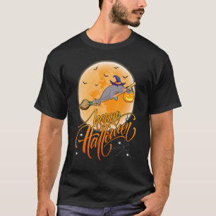 Manatee Ride Witch Pistol Måne Vintage Manatee Ha T Shirt