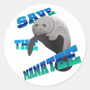 Manatee Runt Klistermärke