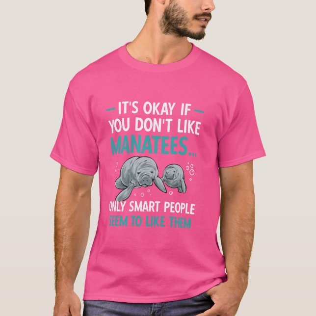 Manatee Sea Animal Smart People Manatee T Shirt (Framsida)