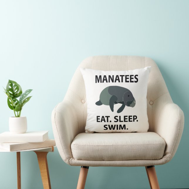Manatee Sea Cow Animal Manatee Kudde (Stol)