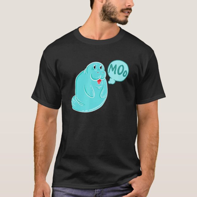 Manatee Sea Cow Moo Funny Manatee Shirt Animal Gi T (Framsida)