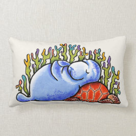 Manatee Sea Turtle Slumber Party Beach Sand Lumbarkudde