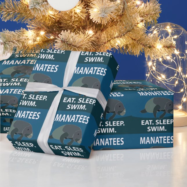 Manatee sjöko djur Manatee Presentpapper (Helgdagar)