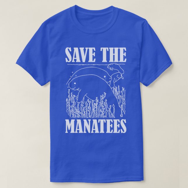 Manatee Spara de manatees w T Shirt (Design framsida)