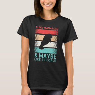 Manatee Spirit Animal Jag gillar Manatees kanske 3 T Shirt