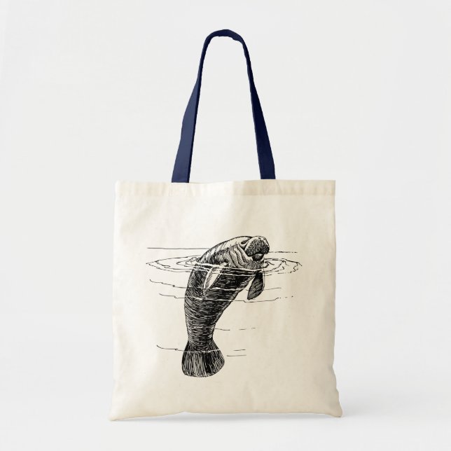Manatee tote bag tygkasse (Framsidan)