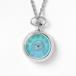 Manatee Watch Necklace Armbandsur