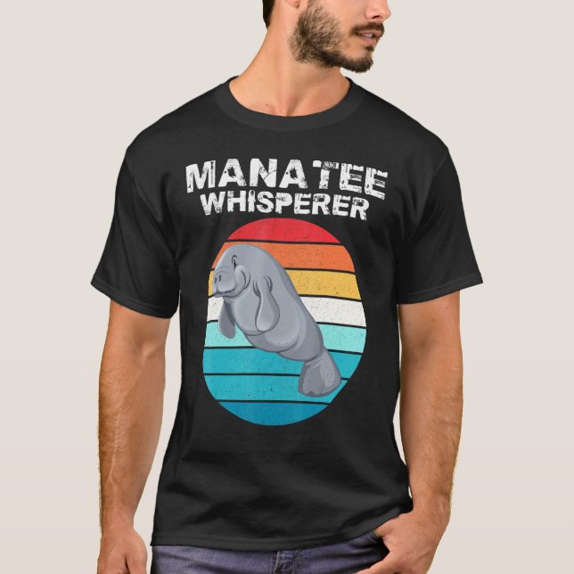 Manatee Whisperer Funny Sea Animal Lover Gift Tee (Framsida)
