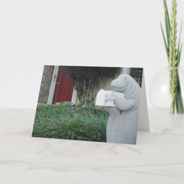 Manateehälsningkort Kort (Framsida)