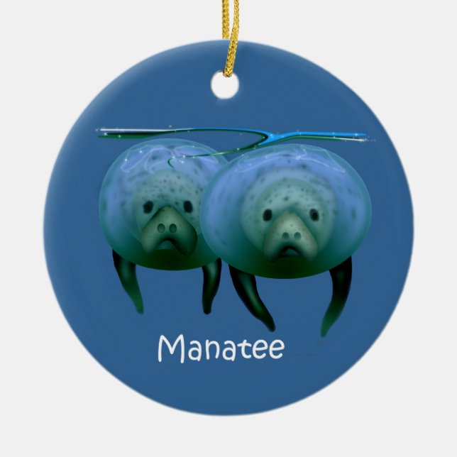 Manateejulprydnad Julgransprydnad Keramik (Framsidan)