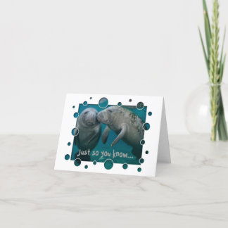 Manateekärlekvalentin dag helgkort