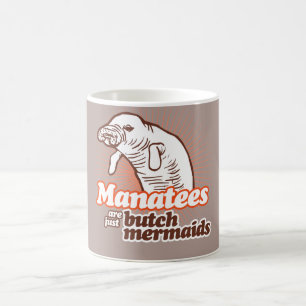 MANATEES ÄR PRECIS SNAGGNINGSJÖJUNGFRUAR - .PNG KAFFEMUGG