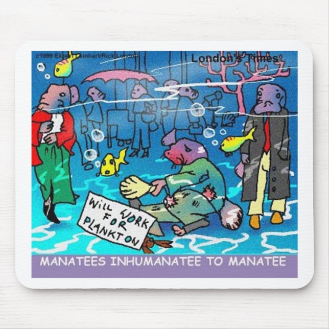 Manatees Inhuman Funny Tees Mugg Cards etc. Musmatta (Framsidan)