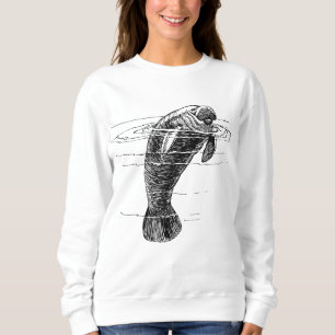 Manatees kvinnors sweatshirts t shirt