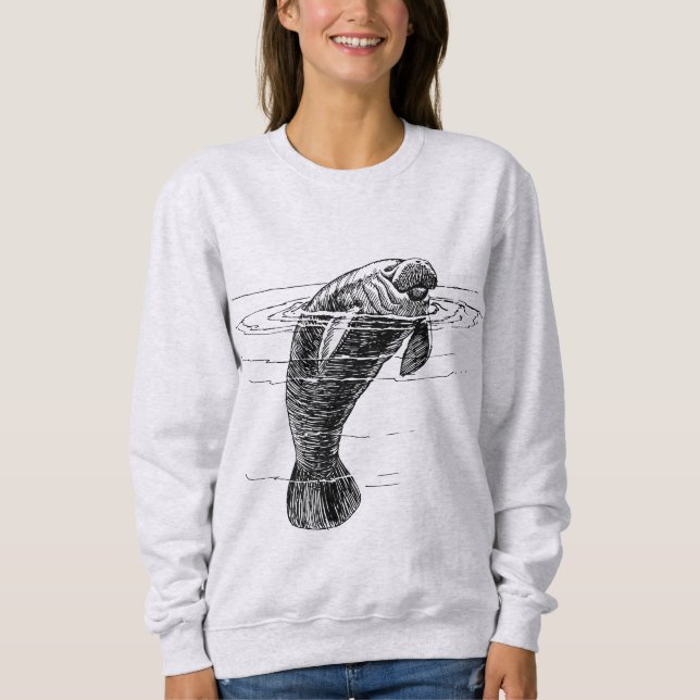 Manatees kvinnors sweatshirts t shirt (Framsida)