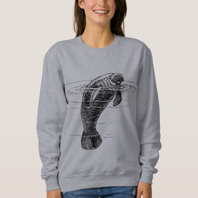 Manatees kvinnors sweatshirts t shirt (Framsida)