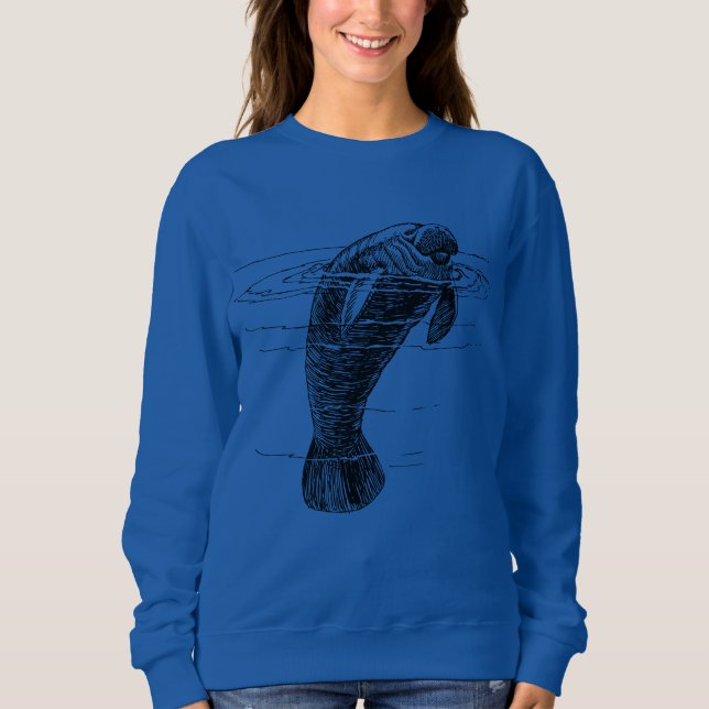 Manatees kvinnors sweatshirts t shirt (Framsida)