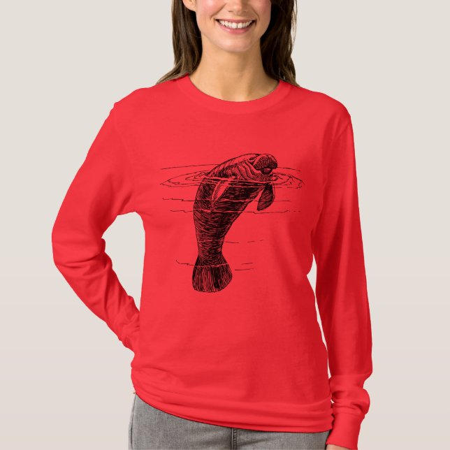 Manatees kvinnors sweatshirts t shirt (Framsida)