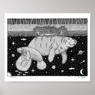 Manatees Poster