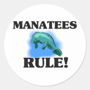 MANATEES Rule! Runt Klistermärke