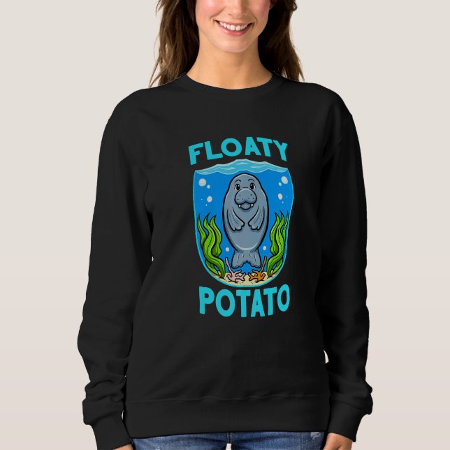 Manatees Sea Cow Floaty Potato Manatee T Shirt (Framsida)
