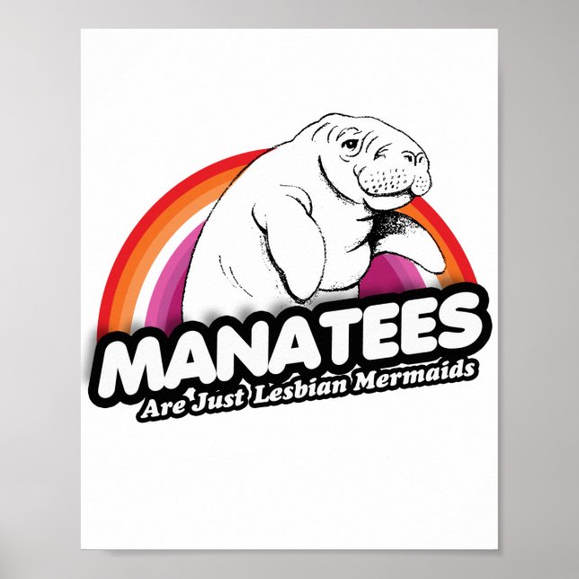 Manater är bara lesbiskens sjöjungfruar poster (Framsidan)