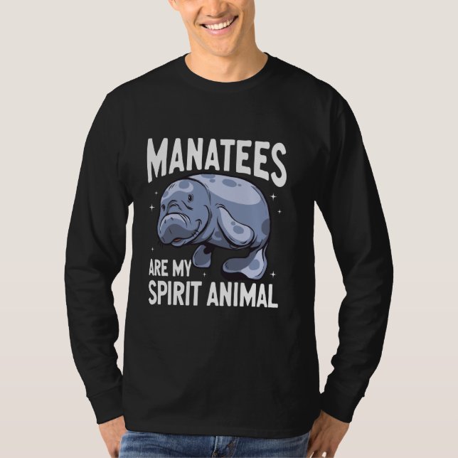 Manater är mitt andliga djurkött t shirt (Framsida)