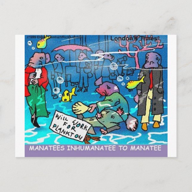 Manater Roliga Manatee T-shirts Muggar Kort Etc (Framsida)