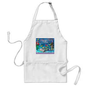Manater Roliga Manatee T-shirts Muggar Kort Med me Förkläde