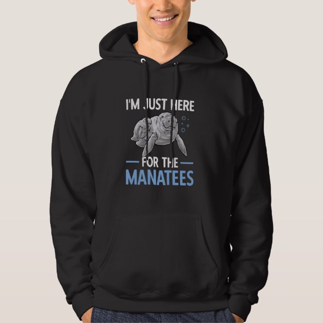 ManateSea Animal precis här för manatees Hoodie (Framsida)