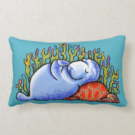 ManateSea Turtle Slumber Party Ocean Blue Lumbarkudde