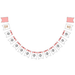 Månatlig bild-banderoll Nalle för första födelseda Vimplar