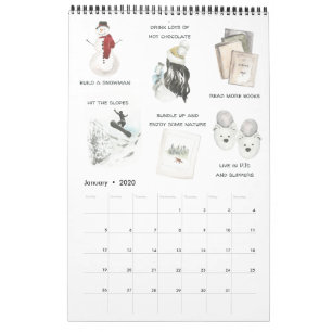 Månatlig Bucket List Familjens Favoriter Vattenfär Kalender
