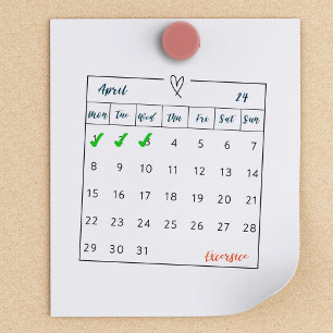 Månatlig Bullet Journal Calendar Habit Tracker Buj Stämpel