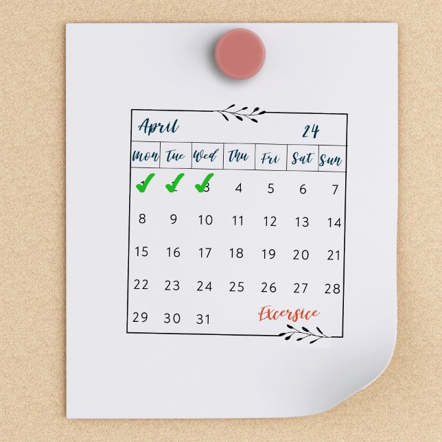 Månatlig Bullet Journal Calendar Habit Tracker Buj Stämpel (Skapare uppladdad)