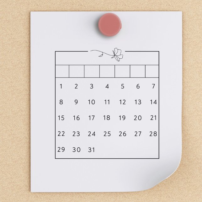 Månatlig Bullet Journal Calendar Habit Tracker Buj Stämpel (Skapare uppladdad)